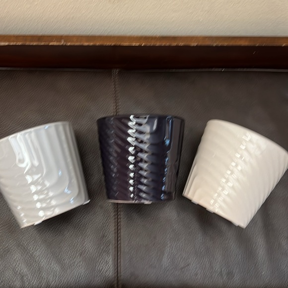 Plant Potter Trio Ceramic Containers in Black, Gray & Cream - Picture 2 of 10